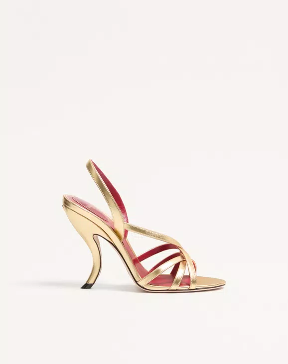 Valentino Fetishique Sandal In Laminated Nappa 105Mm - Image 1